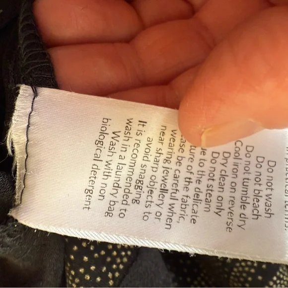 Saint + Sophia Sheer Black/gold Floral Button-Front Blouse - stunning!! - Picture 6 of 8